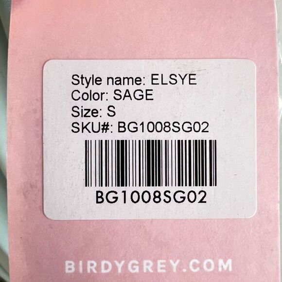 NWT BIRDY GREY ELSYE Maxi Dress In Mesh Sage Size S Mesh Cutouts Boho Chic - Picture 10 of 13